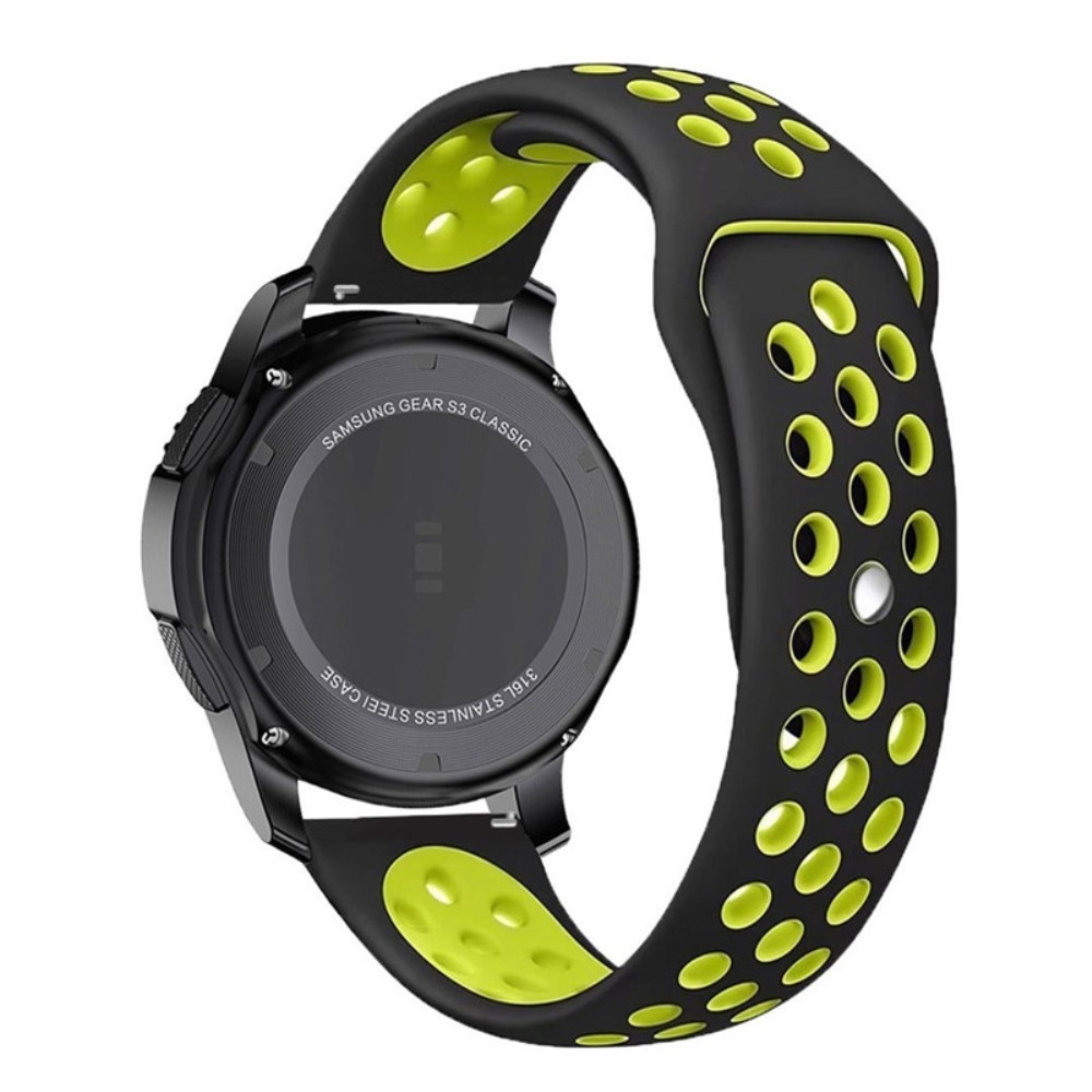 Samsung Galaxy Watch 46mm / Gear S3 Classic / S3 Frontier Ersatz Silikon Armband Dual Color - Schwarz / Grün