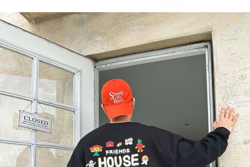 SeoulPop - Cartoon Print Loose-Fit Sweatshirt