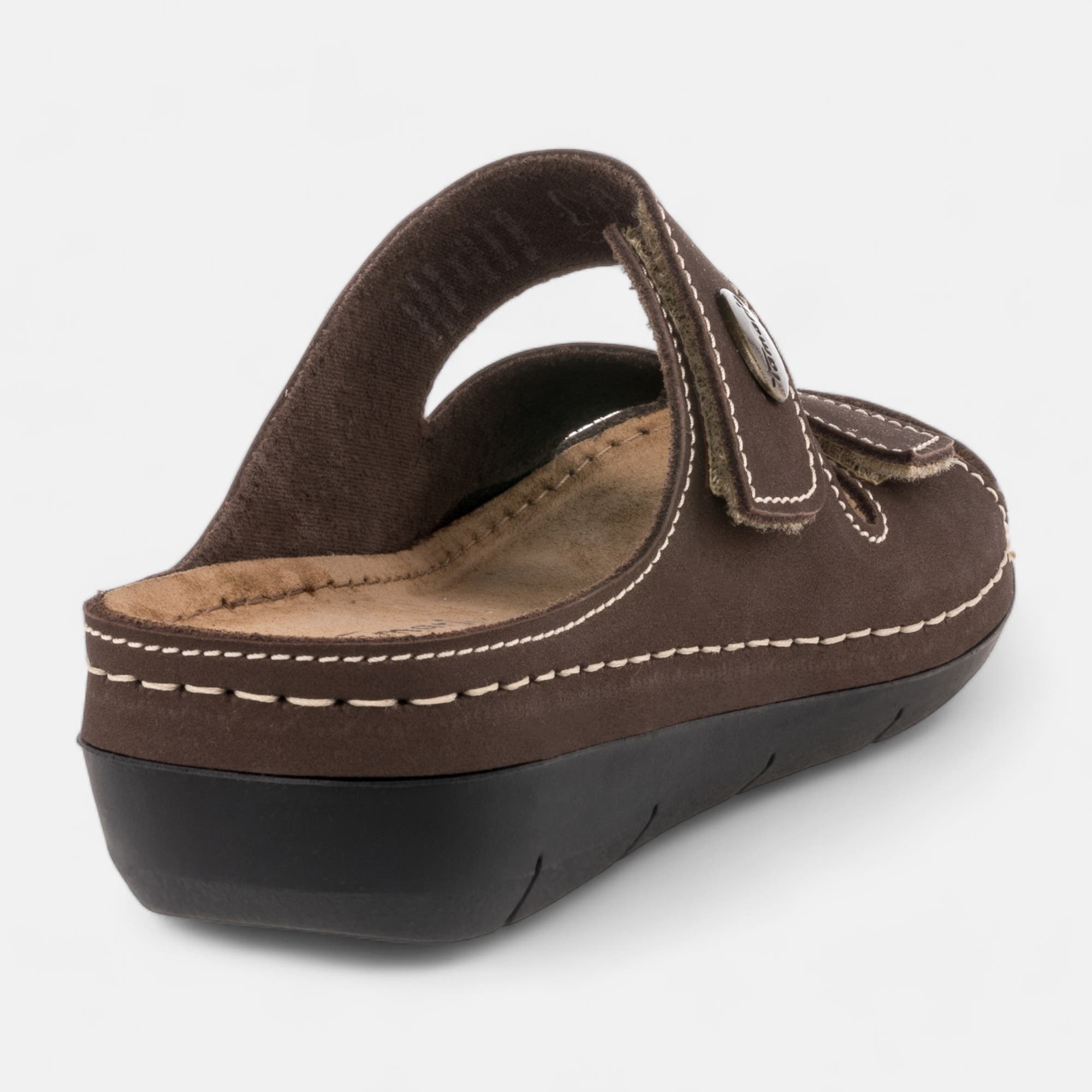 Chaussures confort paramédical Femme en cuir marron