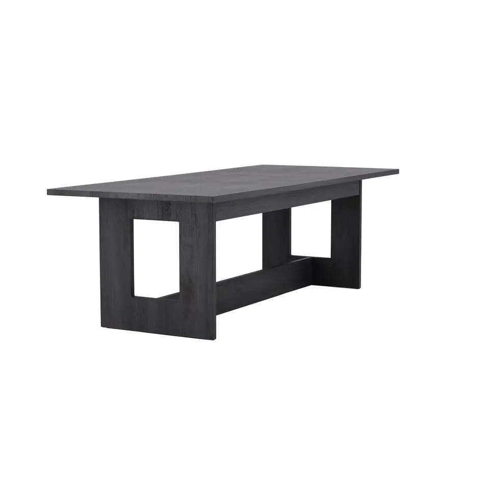 Eettafel Rechthoek - Zwart MDF - 235x100x75cm - Milly