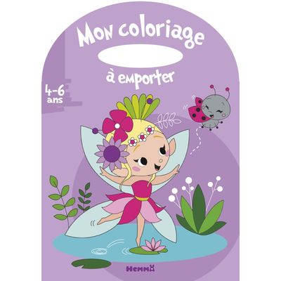 Mon coloriage à emporter (4-6 ans) - Fée et coccinelle