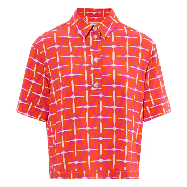 Suzie Winkle Blouse Livio Vinyle | Orange sanguine