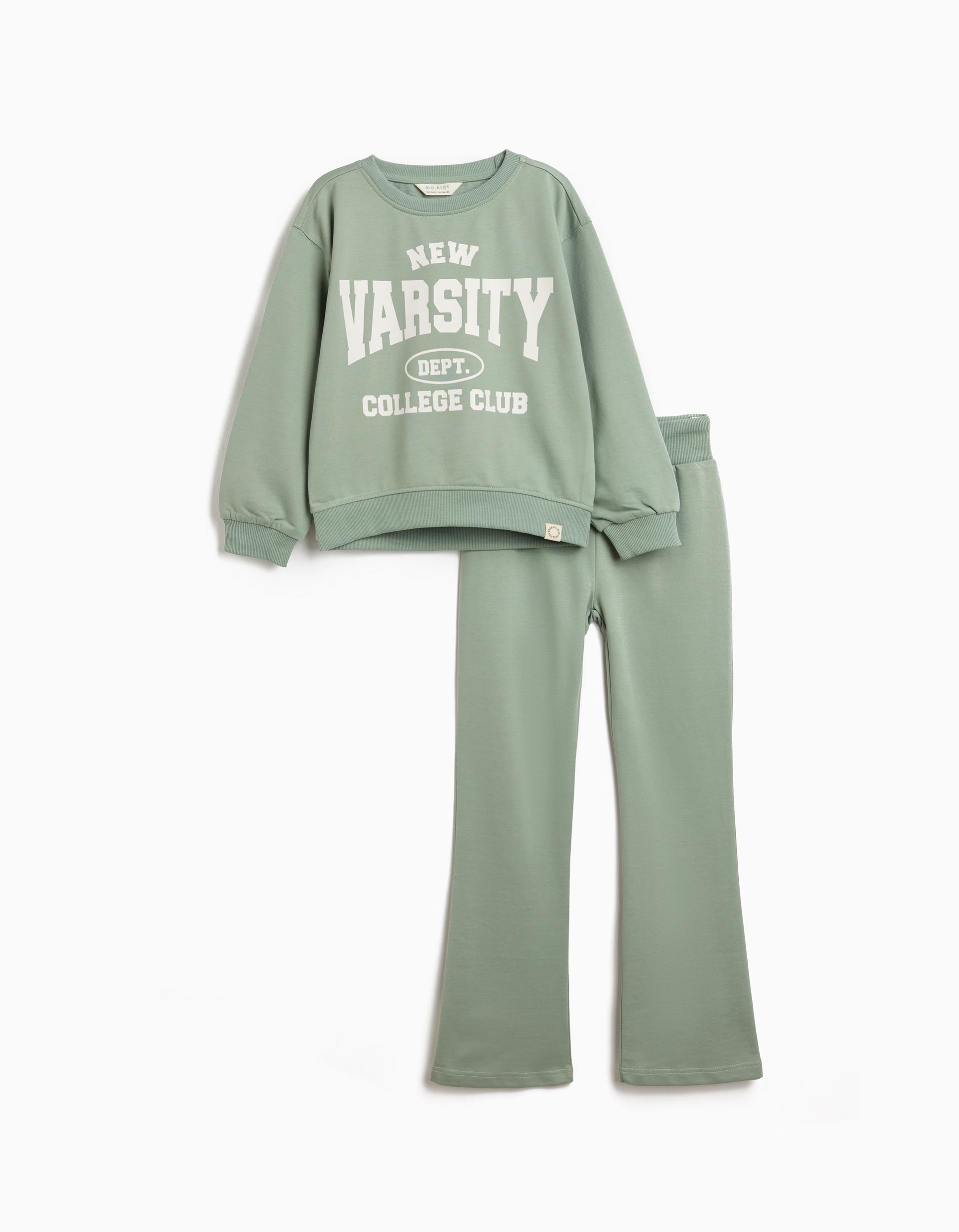 Conjunto de Jogging Felpa, Menina, Verde