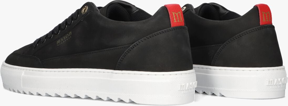 zwarte mason garments lage sneakers tia nabuk