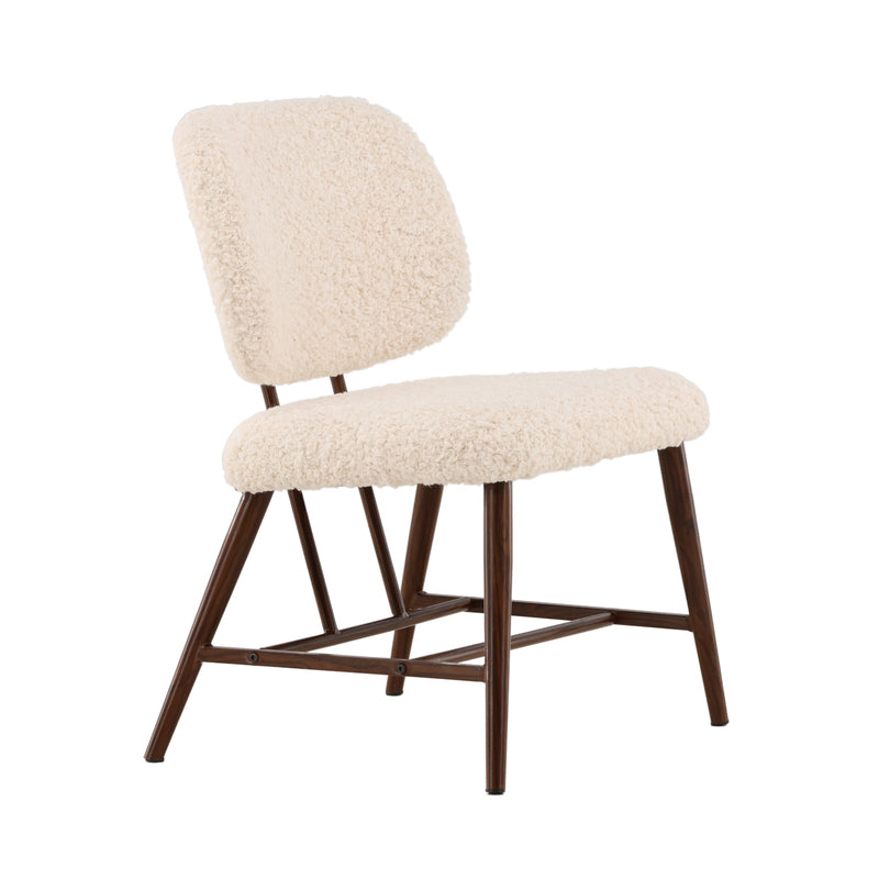 Greve Fauteuil - Beige/Walnoot