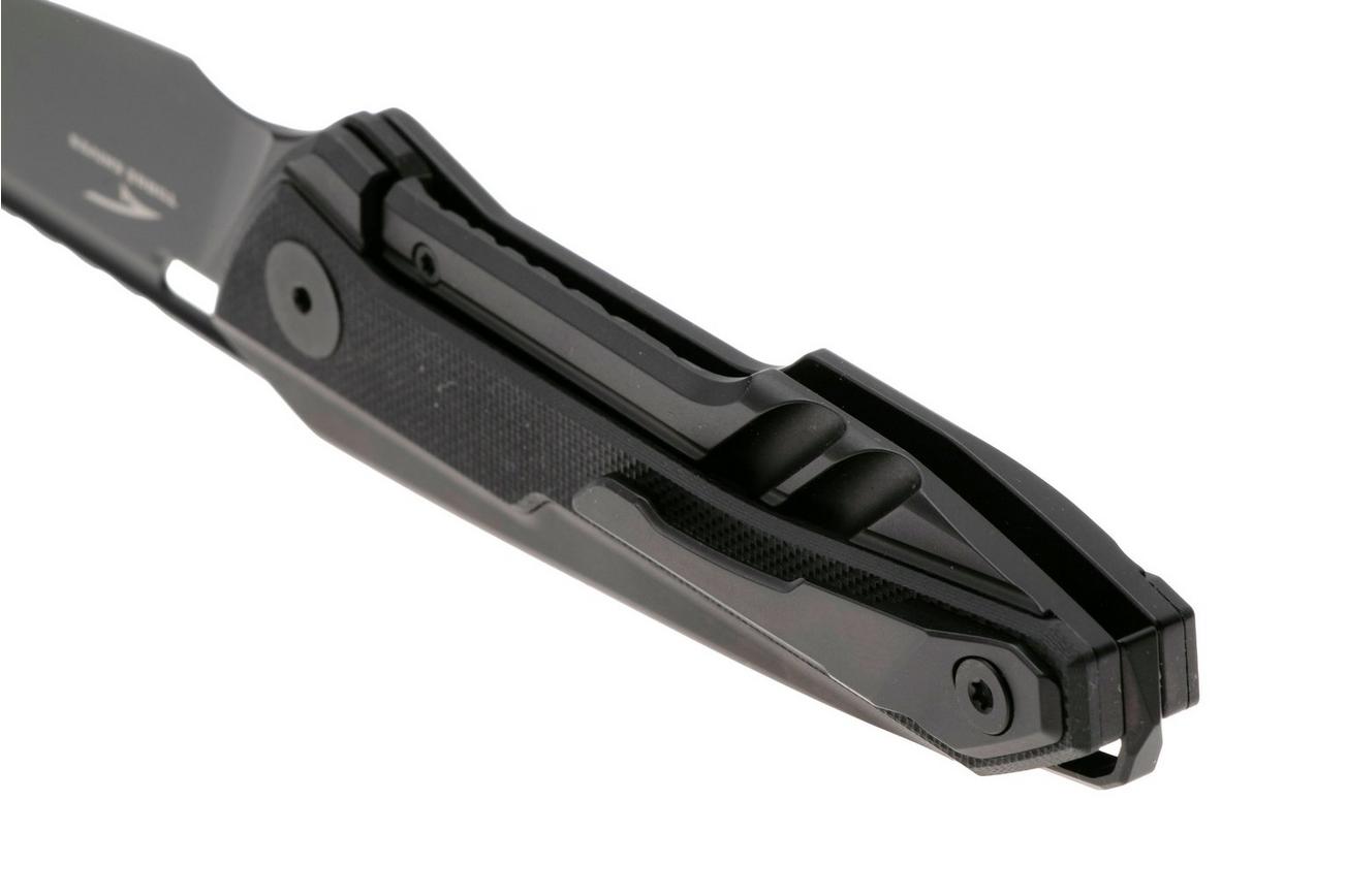 Real Steel Bullet 5221B Bullet PVD S35VN, Black Titanium Black G10 Inlay, zakmes