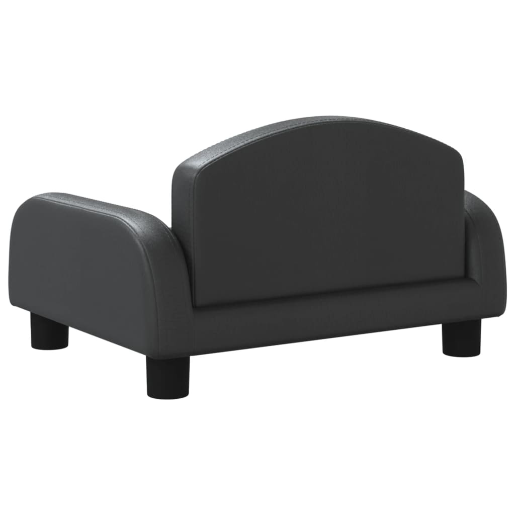 Cama para cães em couro sintético preto vidaXL, 50x40x30 cm