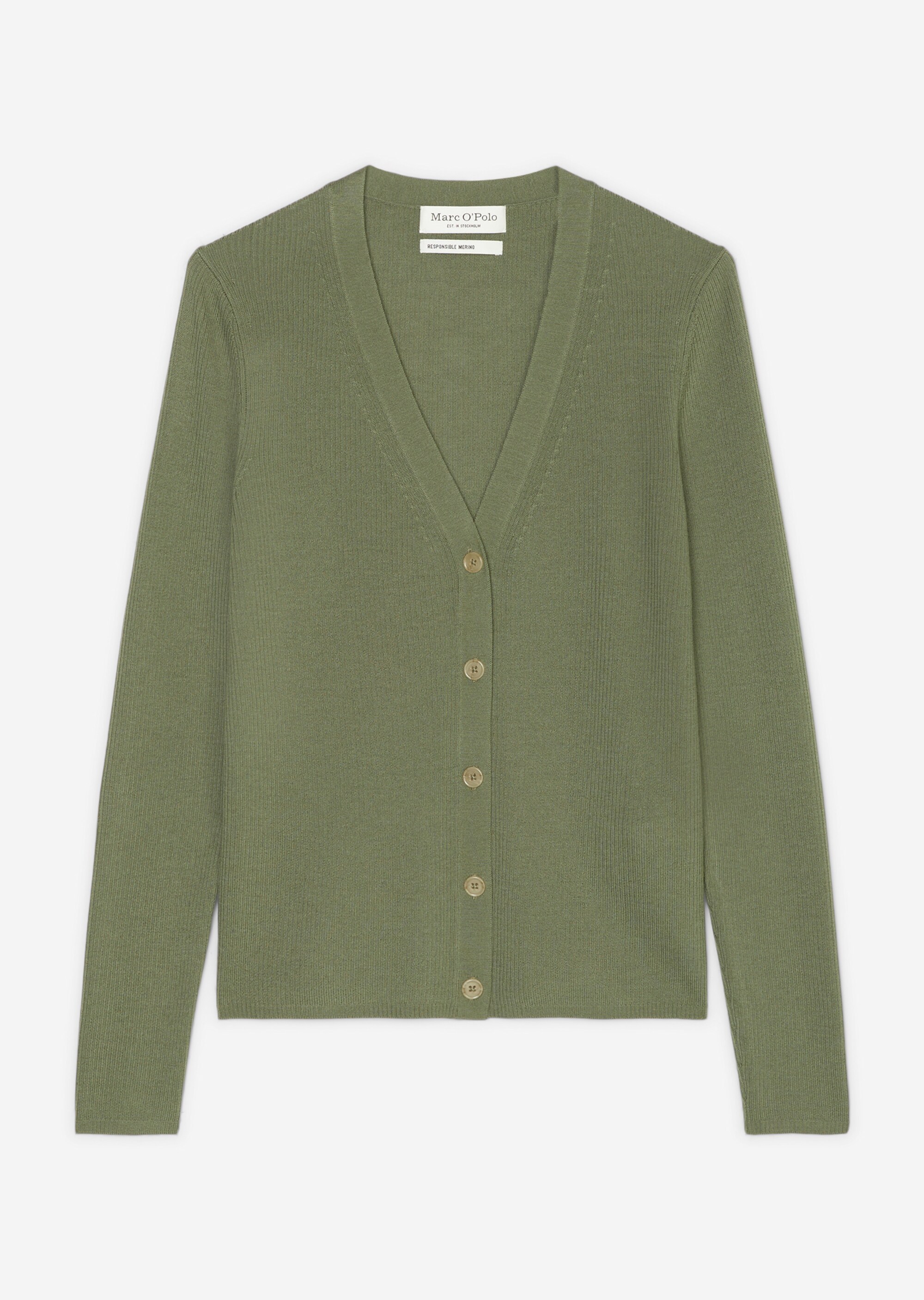 V-Neck-Cardigan slimaus softer Merinowolle