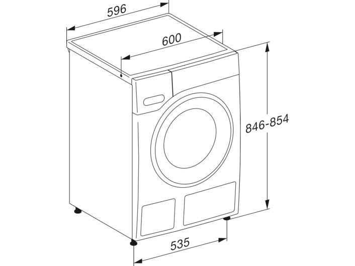 Miele Waschmaschine WSA 100-23 CH Rechts Frontloader mit 8 kg Ladekapazität