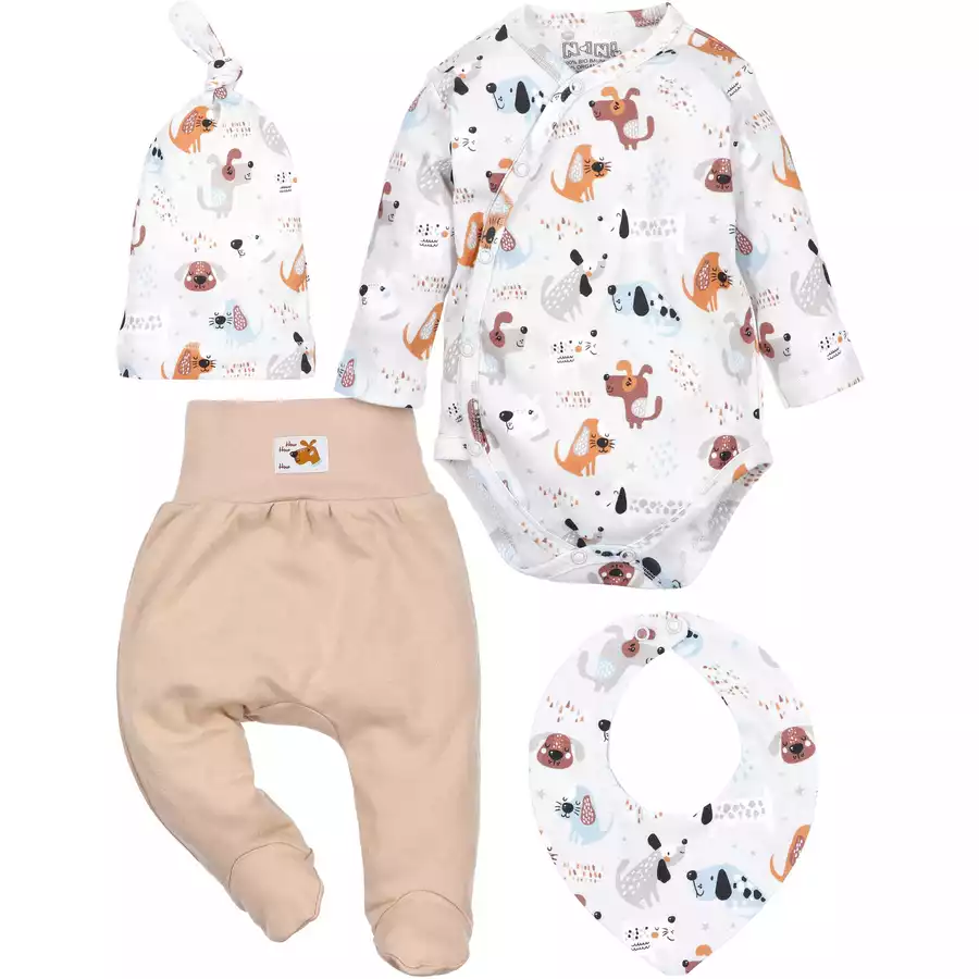 Nini 4tlg Set Hund weiß