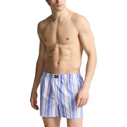 Ralph Lauren Cotton 3-pak Boxershorts, Stripe/White/Est Blue, M