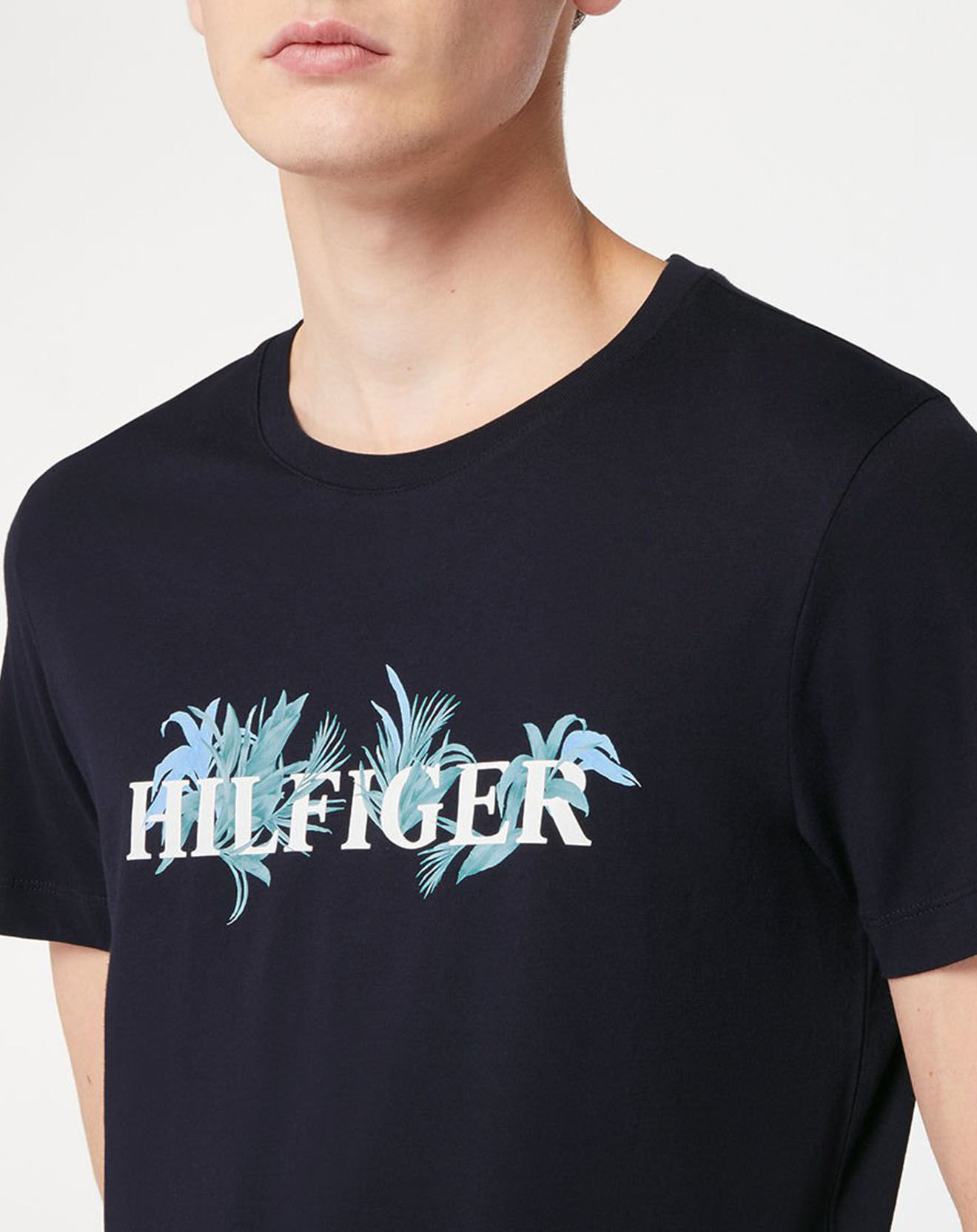 Tommy Hilfiger T-Shirt Palm Floral bleu marine