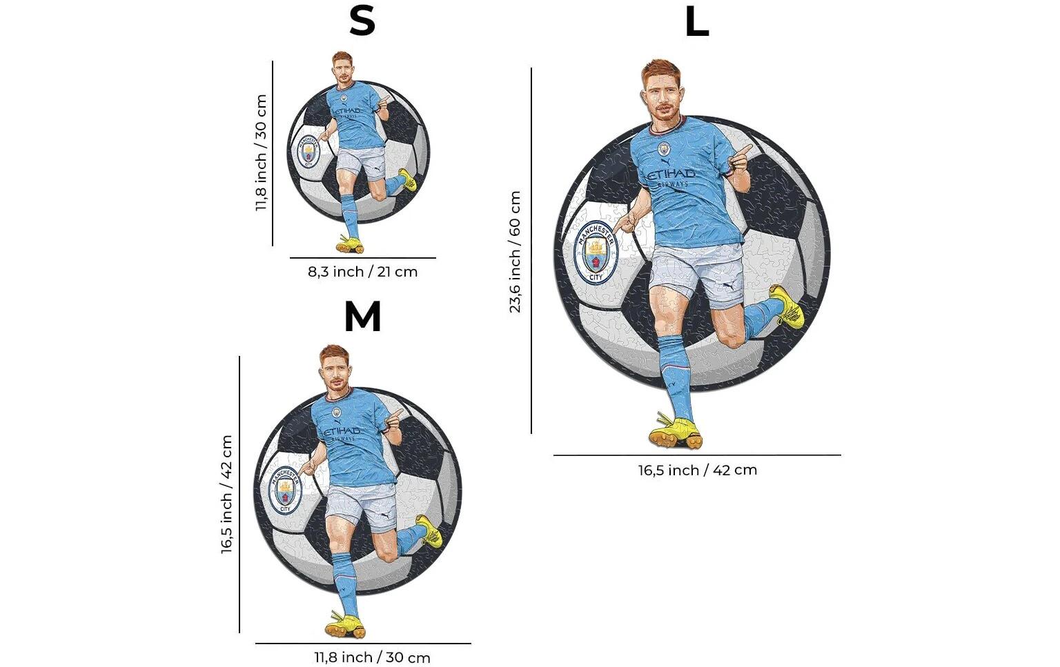 Man City FC – Kevin De BruyneOffizielles Holzpuzzle, Grösse M