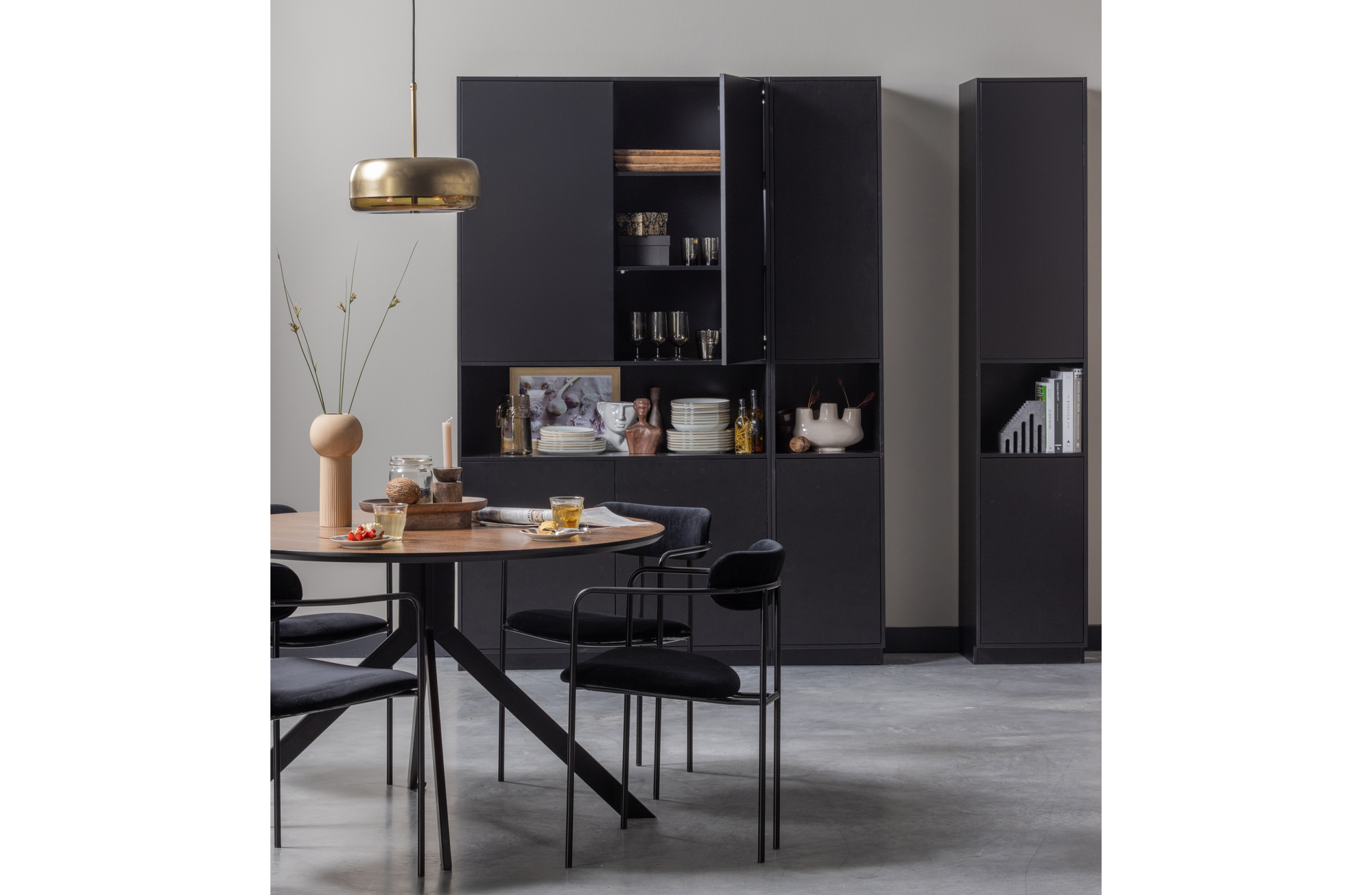 Eettafel Bruno rond - Walnoot