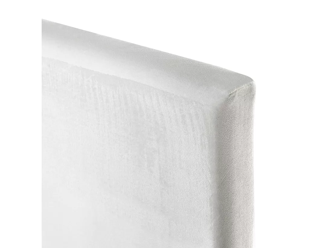 Revêtement de cadre de lit Velours FITOU 180 x 200 cm Blanc