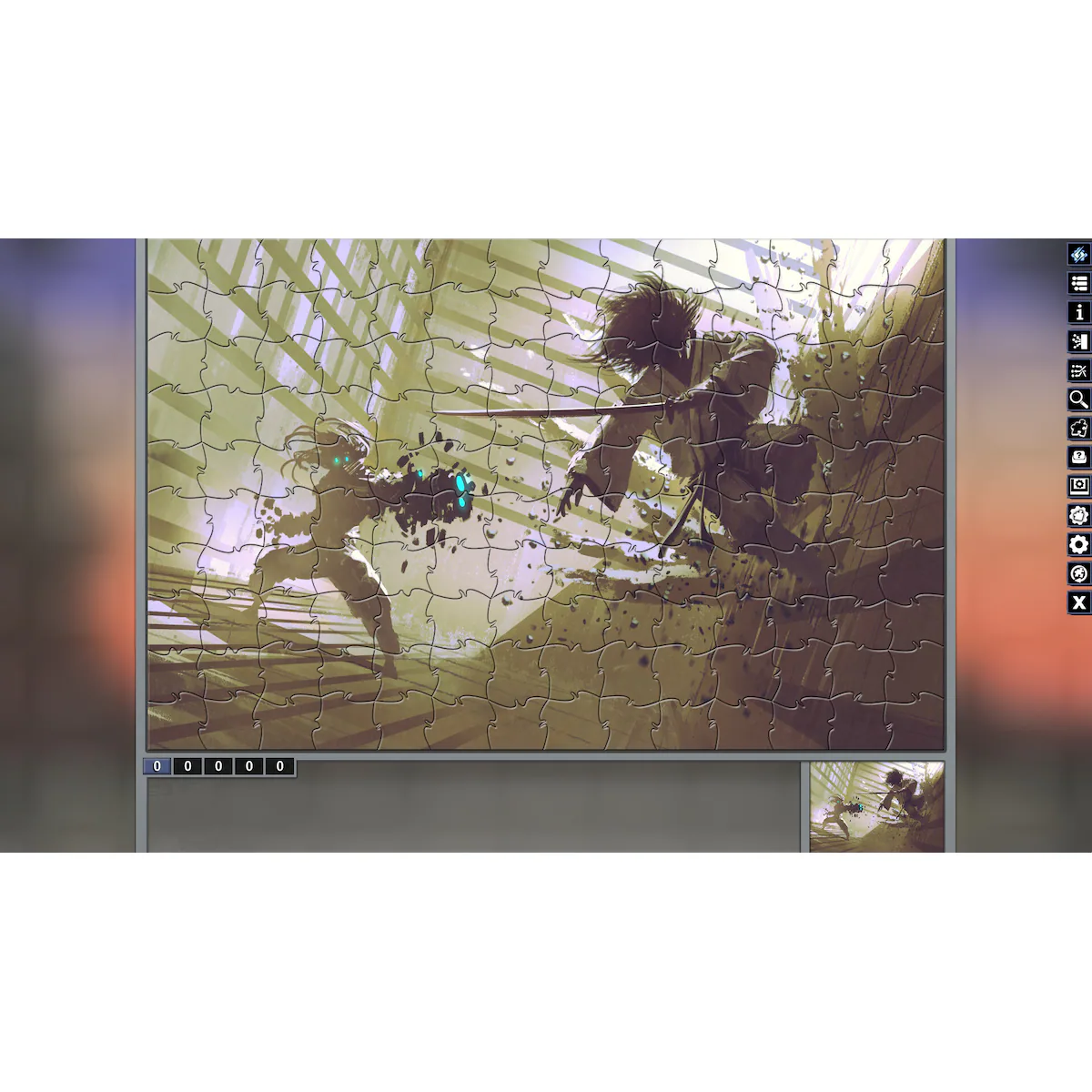 Pixel Puzzles Illustrations & Anime - Jigsaw pack: Samurai - PC Window