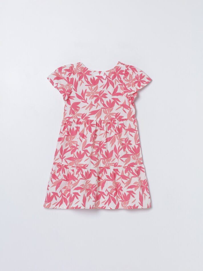 Vestido curto estampado - Laranja Claro