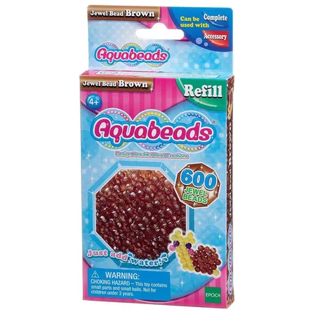 Aquabeads Braune Glitzerperlen, 600 Stück