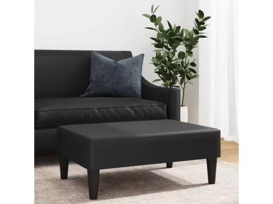 Repose-pied noir 77x55x31 cm similicuir