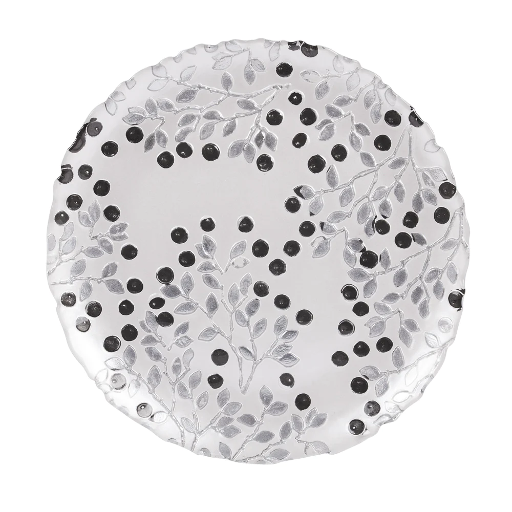 Assiette à dessert Berry 21 cm argent (lot de 6) Table passion