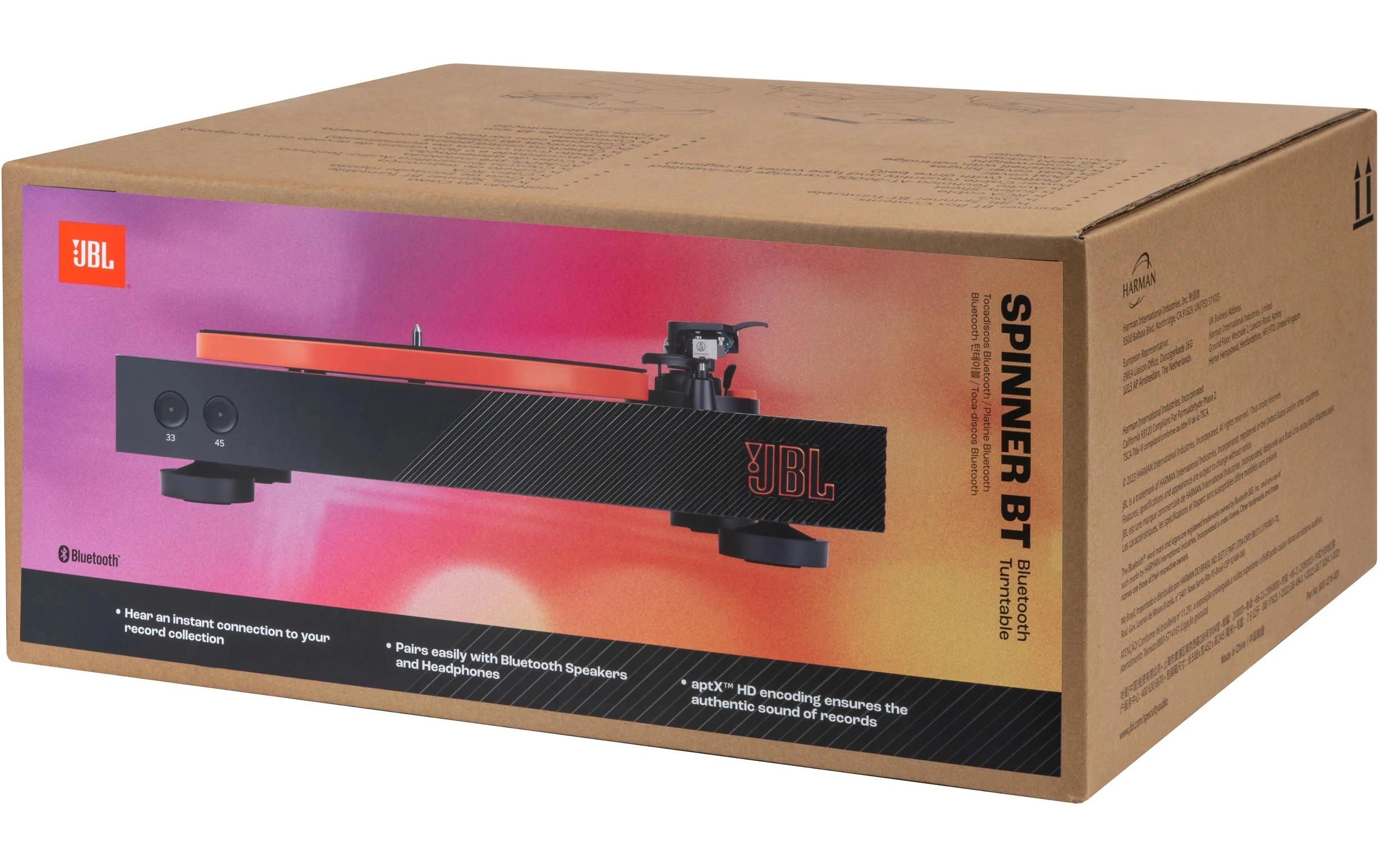 Plattenspieler mit Bluetooth Spinner BT Orange/Schwarz<br>Bluetooth-Plattenspieler
