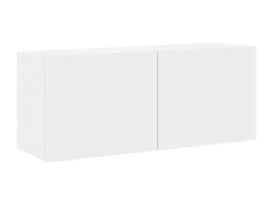 Meuble TV mural blanc 100x30x41 cm
