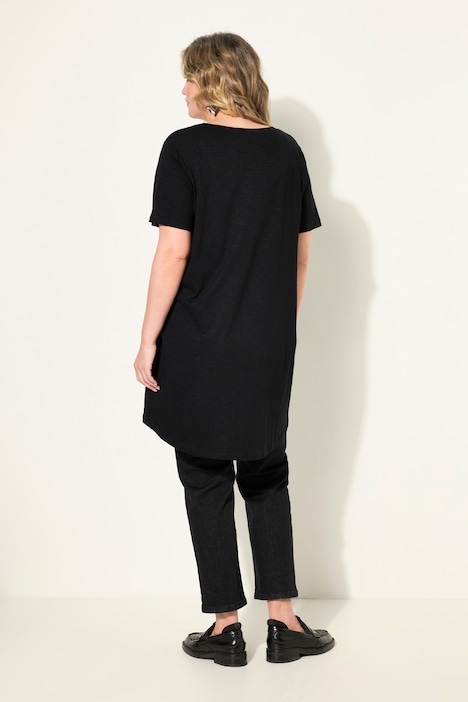 T-Shirt, A-Linie, Leo-Motiv, Halbarm