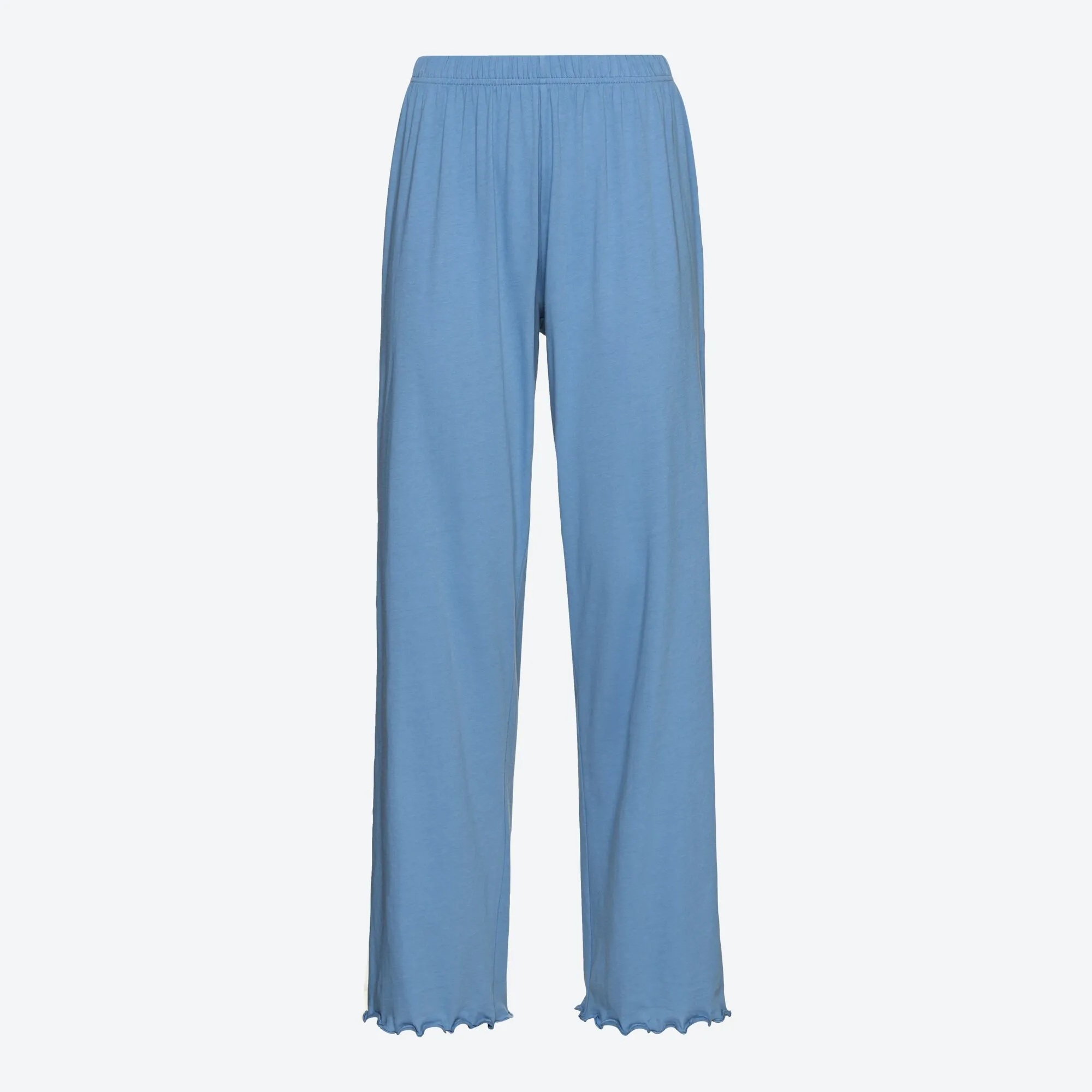 Damen-Schlafanzug mit gewelltem Saum, 2-teilig