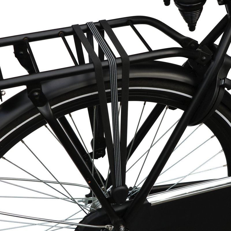 Dresco - Trio Snelbinder - Zwart/Grijs - Geweven - Geschikt Voor Fiets