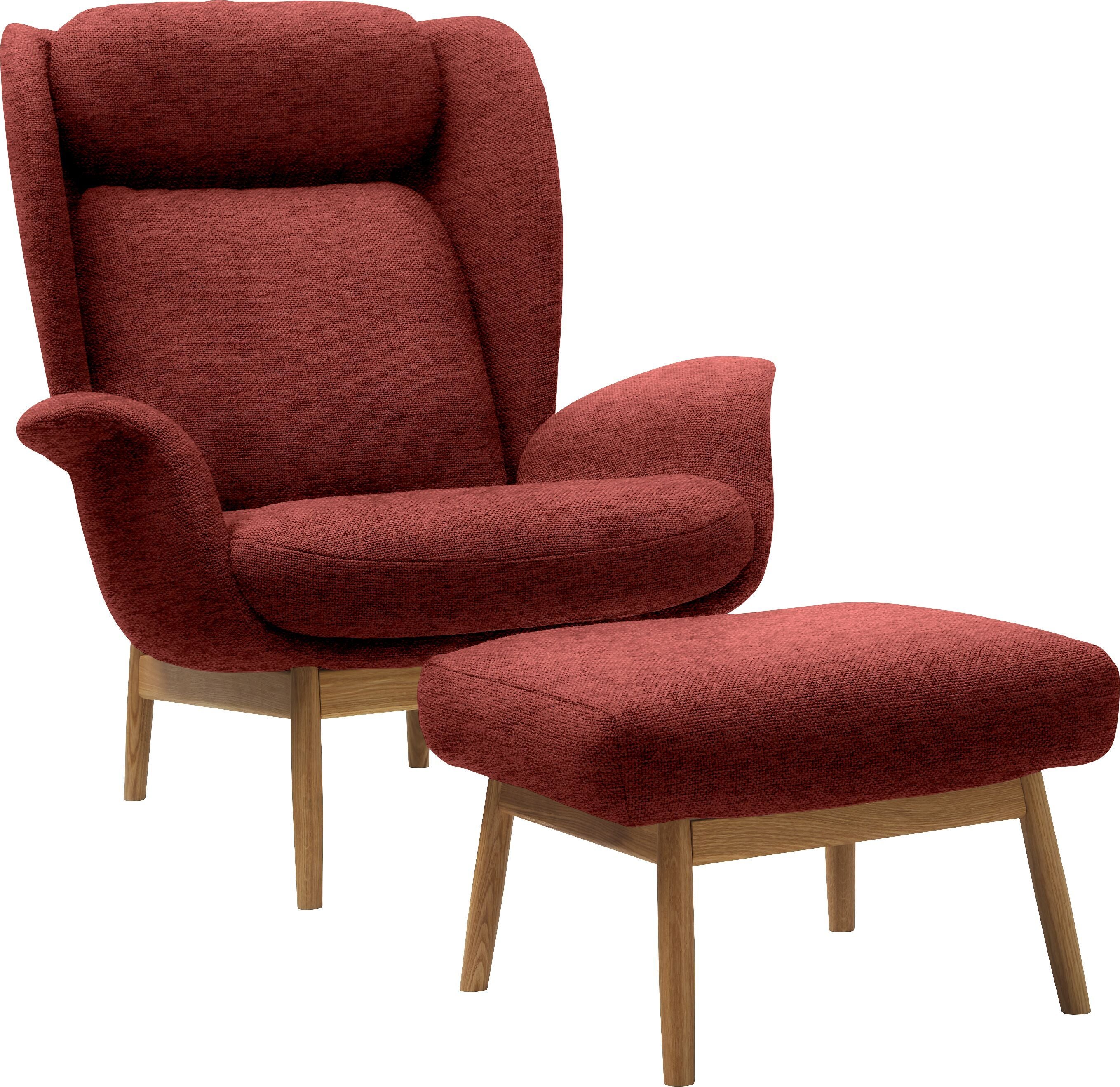 FRITZ Sessel - Rot / B: 93.0 cm x T: 90.0 cm x H: 102.0 cm
