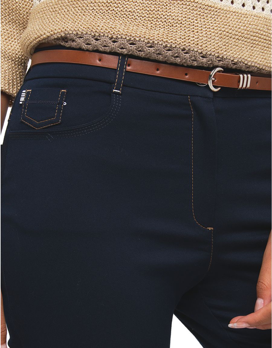 Pantalon slim marine