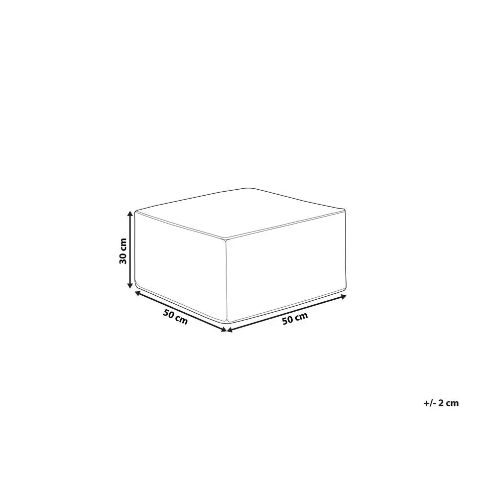 MUKKI - Poef - Grijs - 50 x 50 cm - Polyester