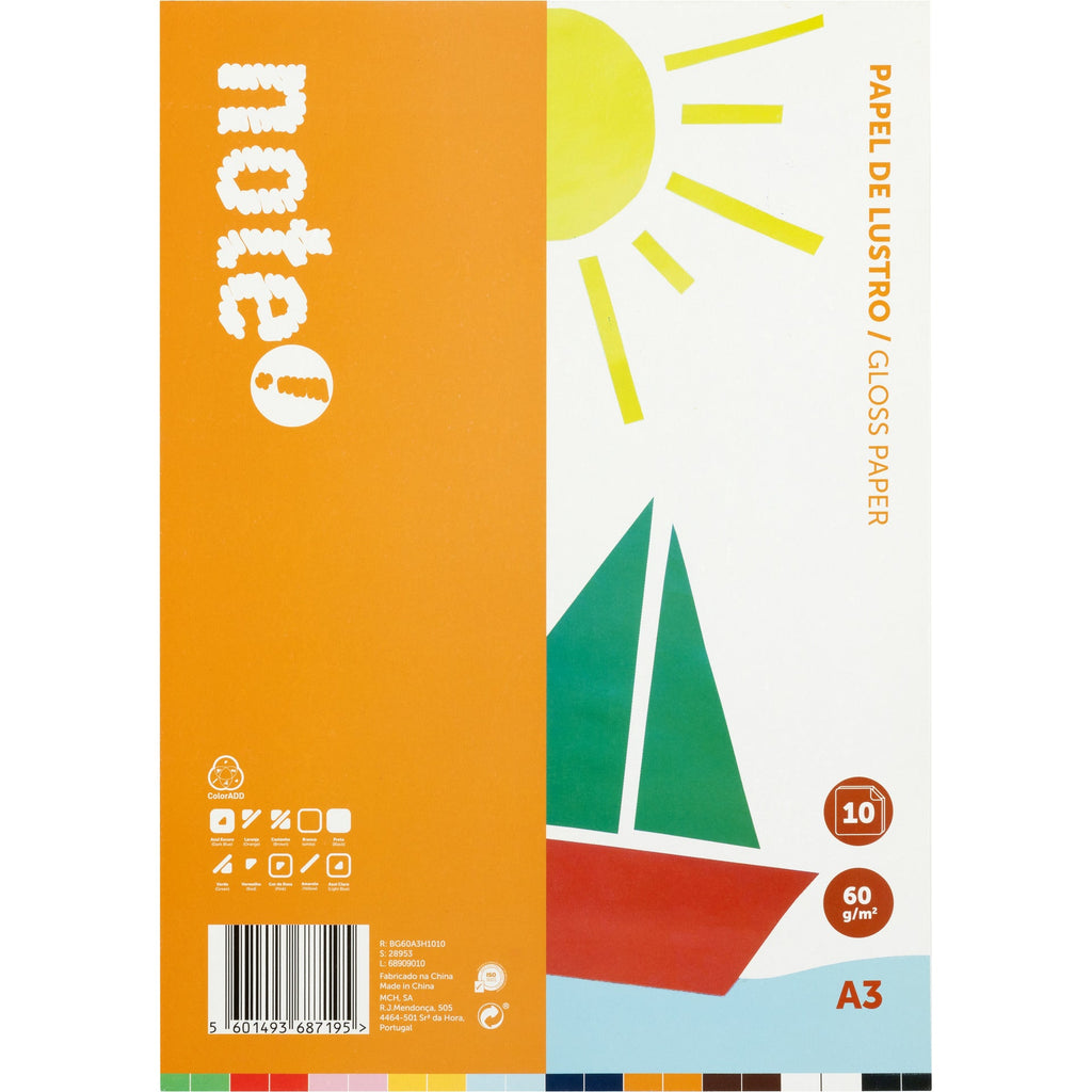 Papel de Lustro A3 10 Folhas Note!