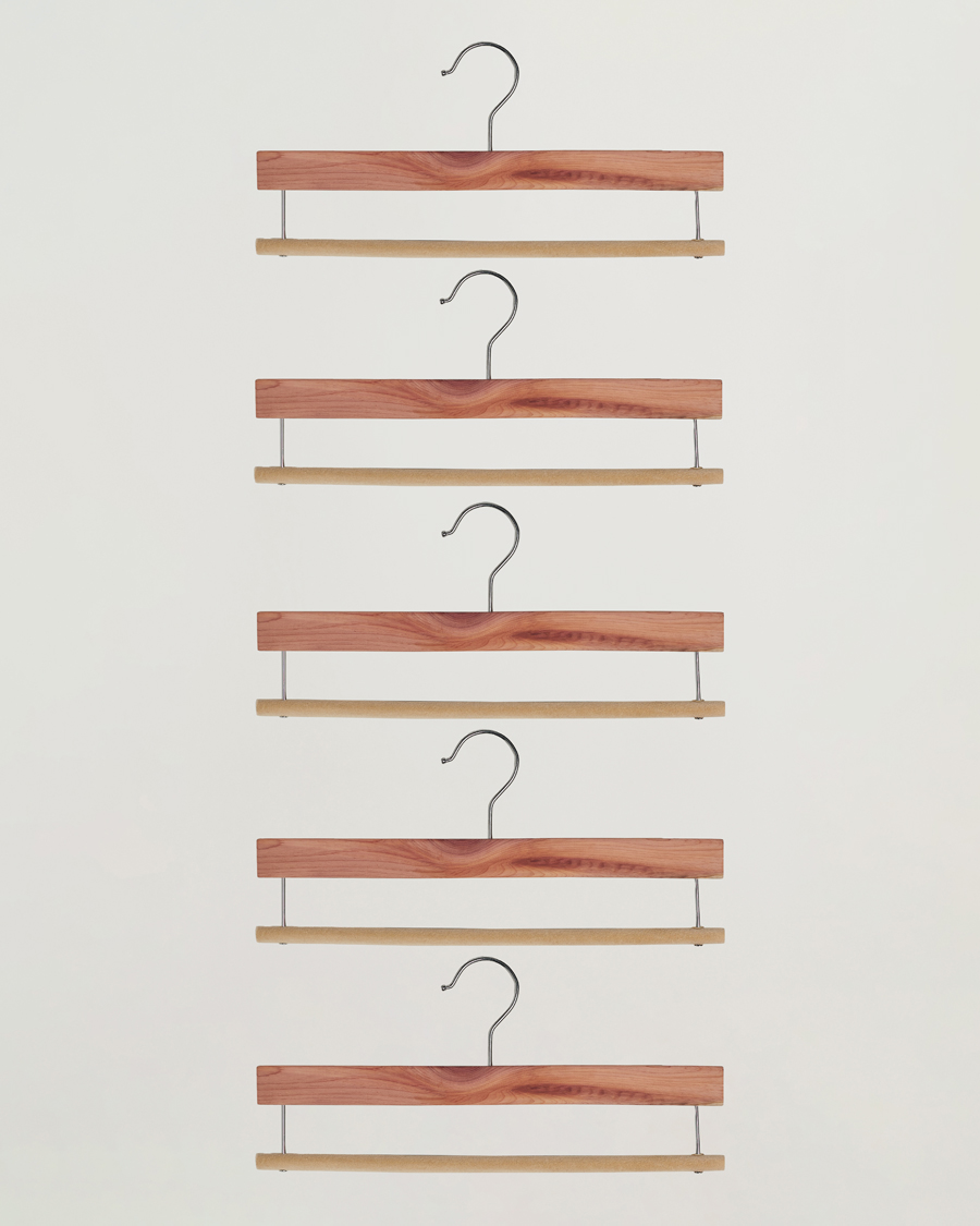 Care with Carl 5-Pack Cedar Wood Trouser Hangers