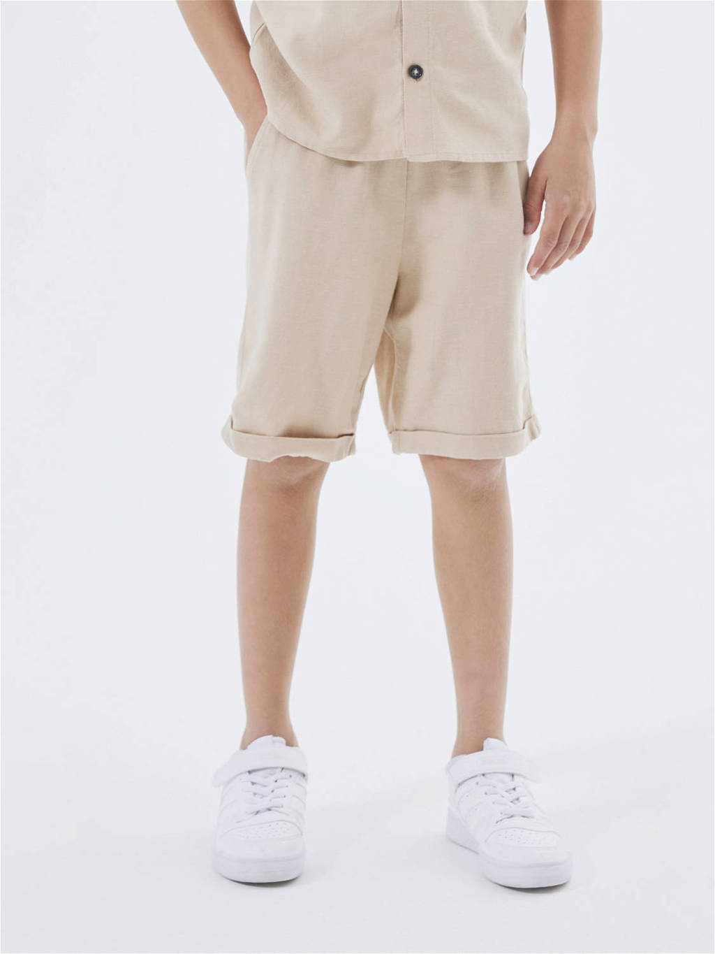 NAME IT casual short NKMFAHER beige