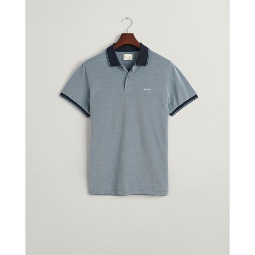 GANT Oxford Piqué Polo T-shirt, Dusty Blue Sea, L