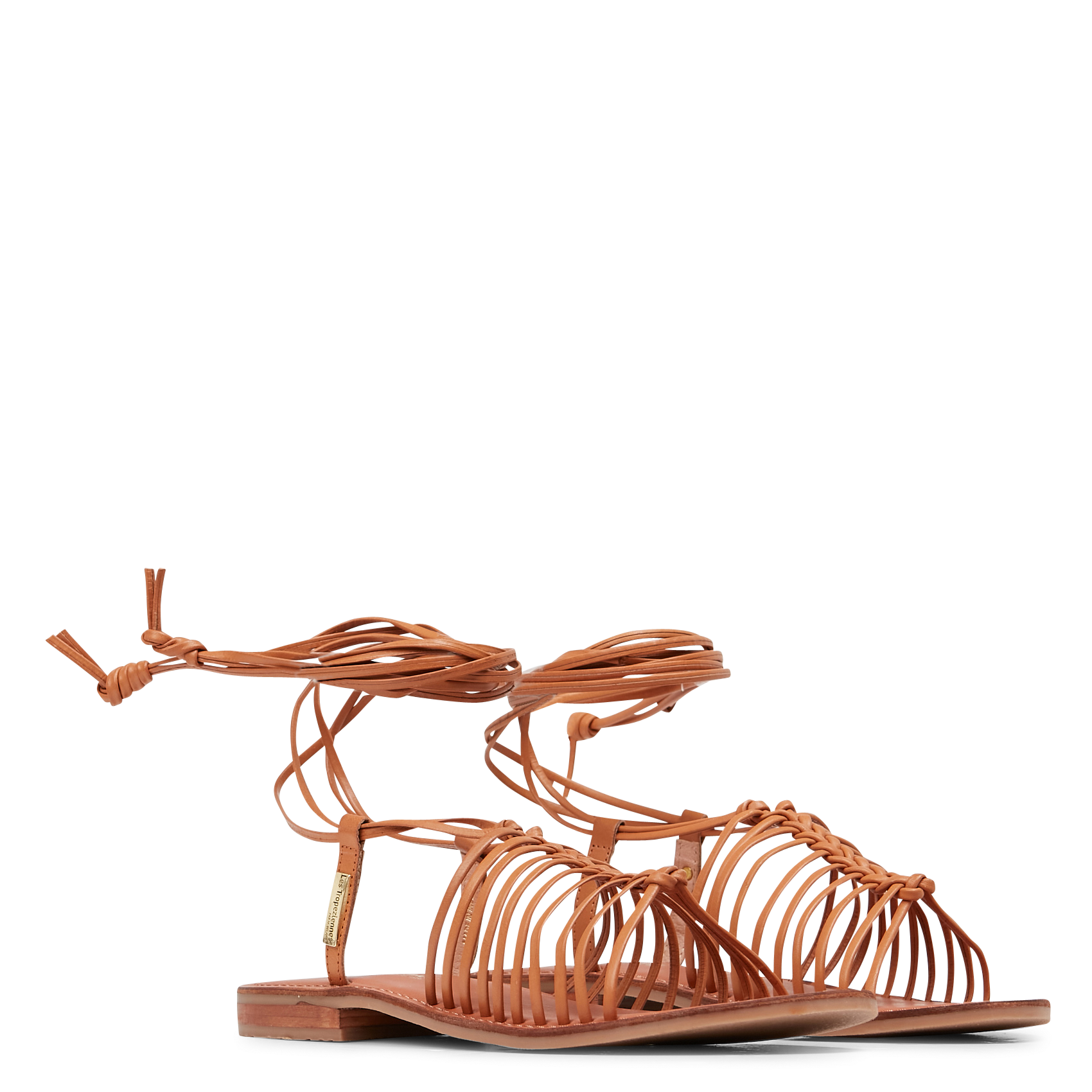 IDYLLE - Spartiates en cuir| Marron
