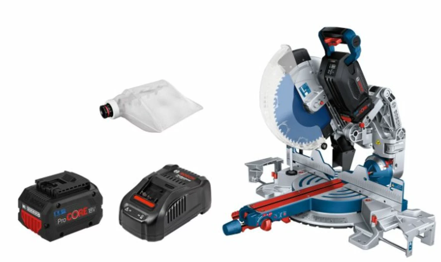 Bosch GCM 18V-305 GDC 18V Li-Ion accu BiTurbo afkortzaag set (2x 5,5Ah) - 305mm