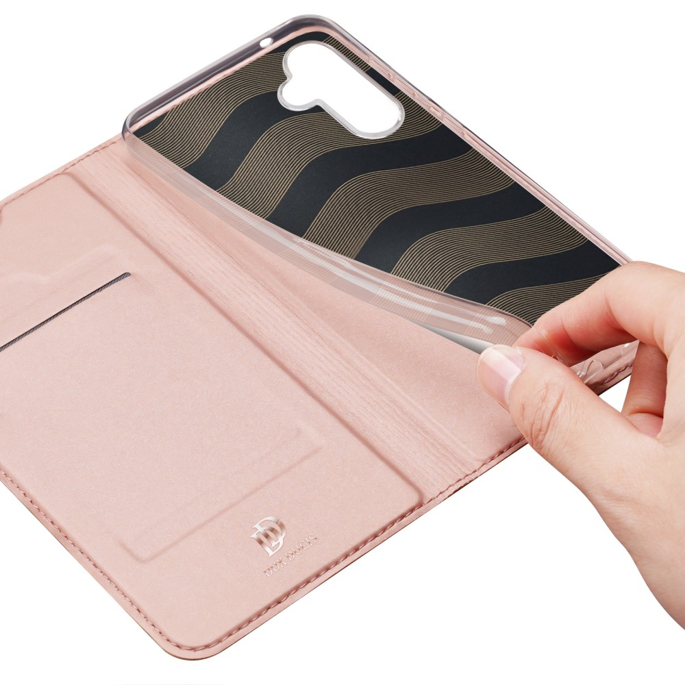 Samsung Galaxy S24 Flip Wallet Cover Leder Tasche - Roségold