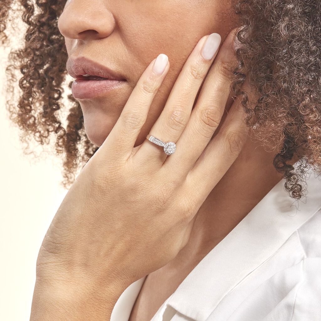 Bague Chou Or Blanc Diamant