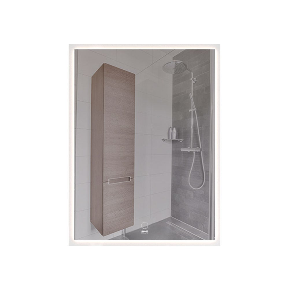 Home Deluxe - LED Spiegel NOLA - Rechthoekig 70 x 90 cm - 3 verschillende lichtkleuren, anti-condenssysteem - Totaal vermogen 38 watt | Wandspiegel, badkamerspiegel