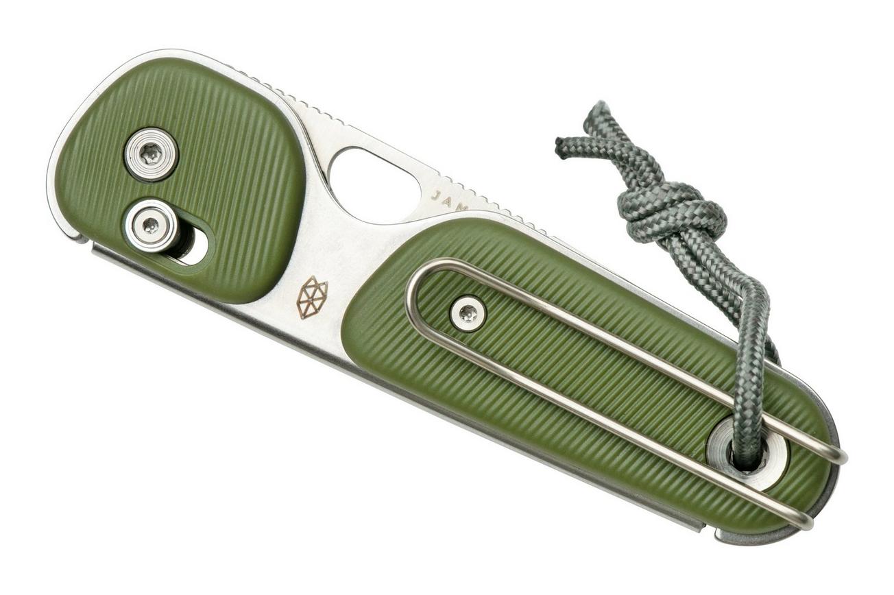 The James Brand The Redstone OD Green, Stainless Serrated KN118169-01 zakmes