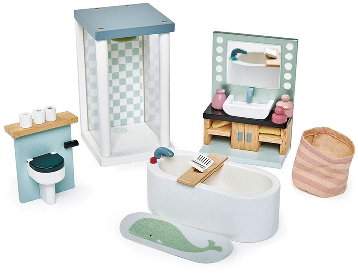 Puppenhaus-Möbel BADEZIMMER 16-teilig