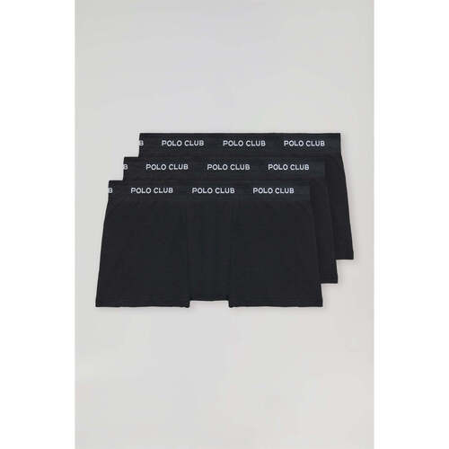 Polo Club - PACK - 3 BOXER UNDERPANTS PC BLACK Negro
