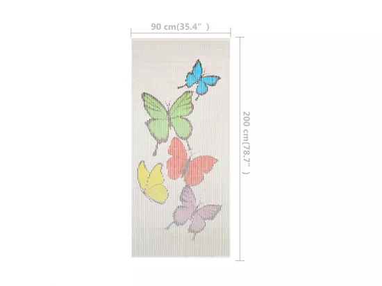 Rideau de porte contre insectes Bambou 90 x 200 cm