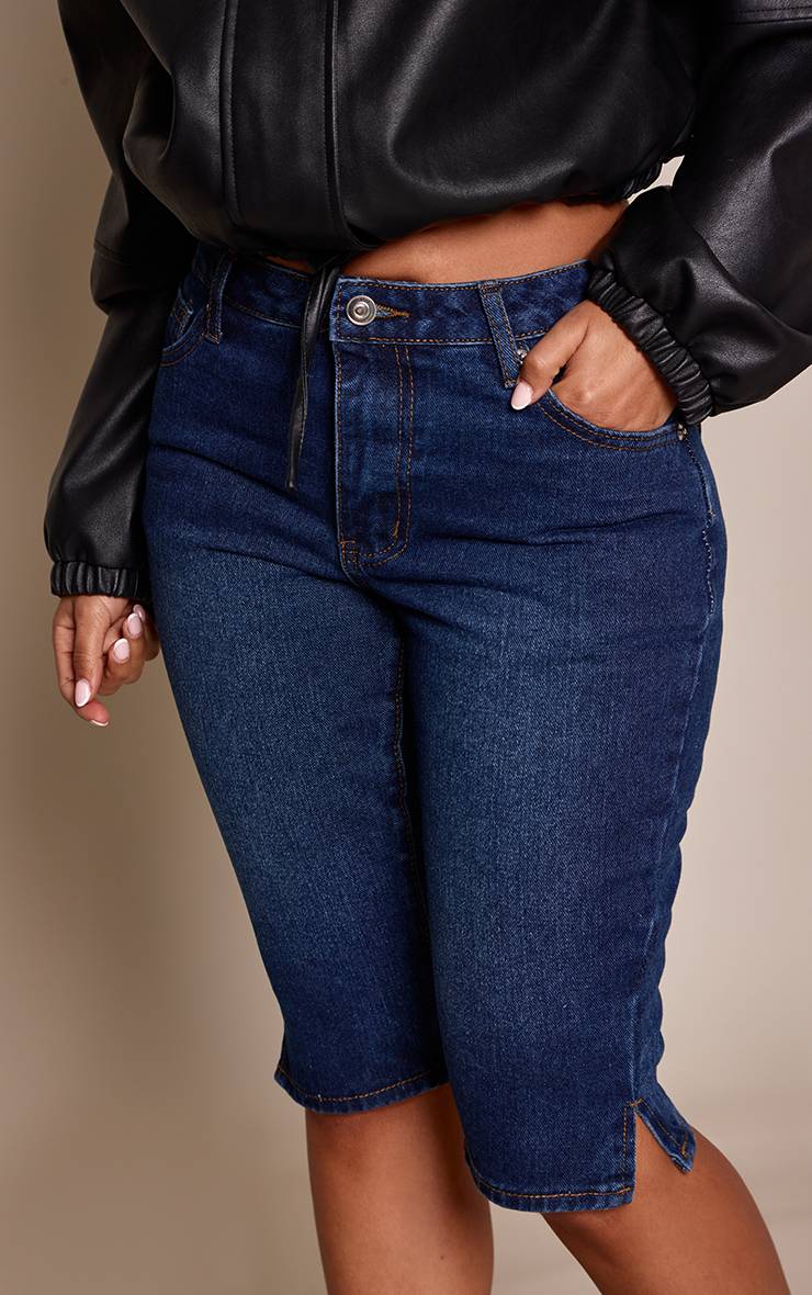 Bleu Indigo Pantalon Capri En Denim Petite