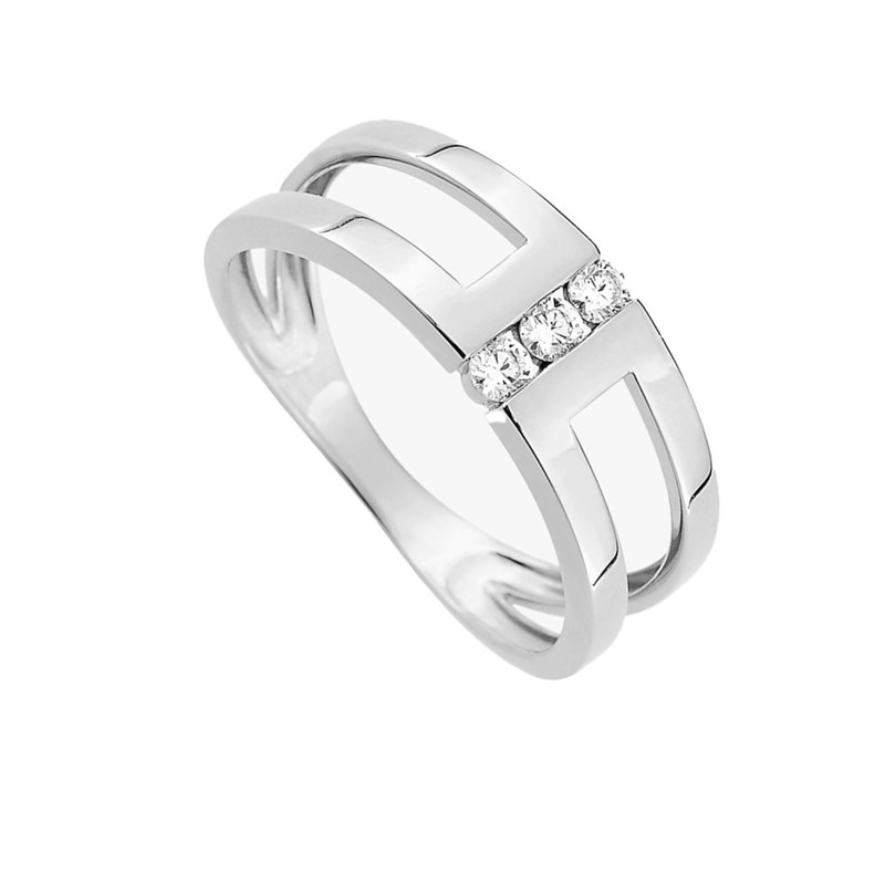 Bague femme - Oxyde de zirconium - Or 18 Carats