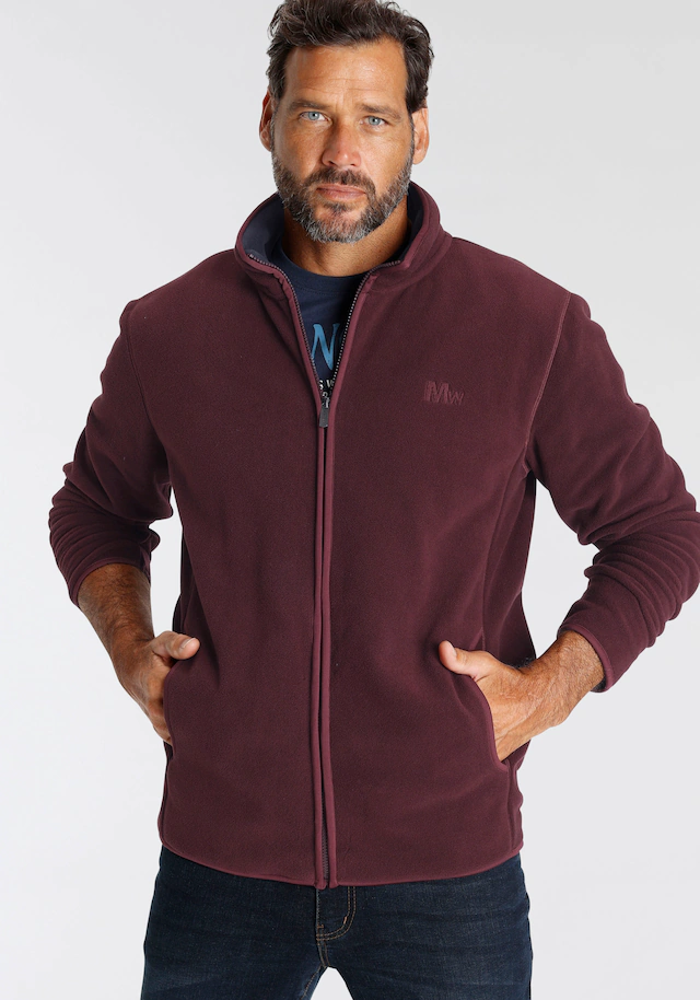 Man's World Fleecejacke für die Übergangszeit,  aus Fleece,  casual Look,  schnelltrocknend