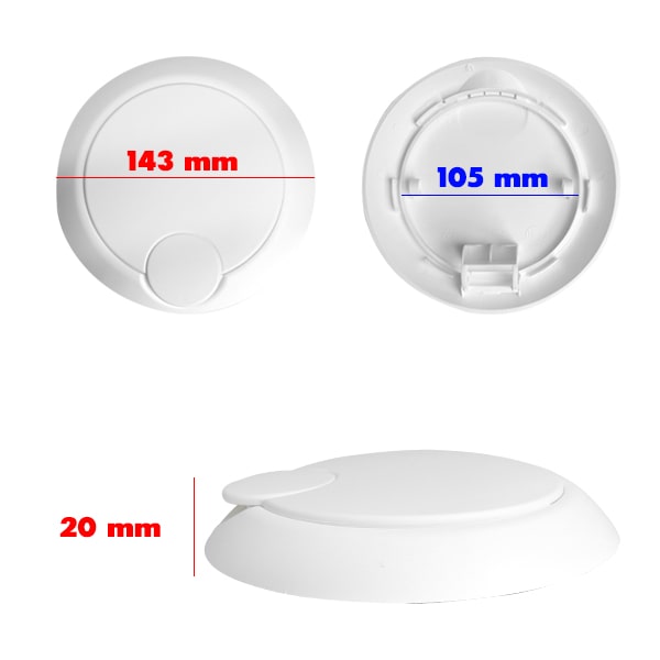 Couvercle de coupelle blanc Orus Line FAP