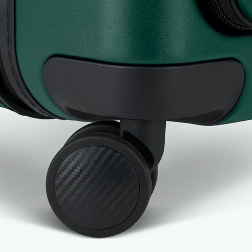 Valise rigide 4 roues PVG Pochette unie vert